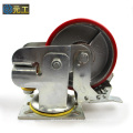 6 inch heavy duty spring loaded casters with brake